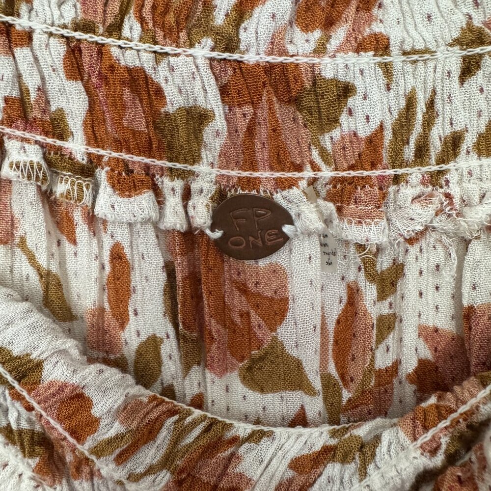 Free People Suki Blouse Ivory Combo - M - Picture 5 of 8